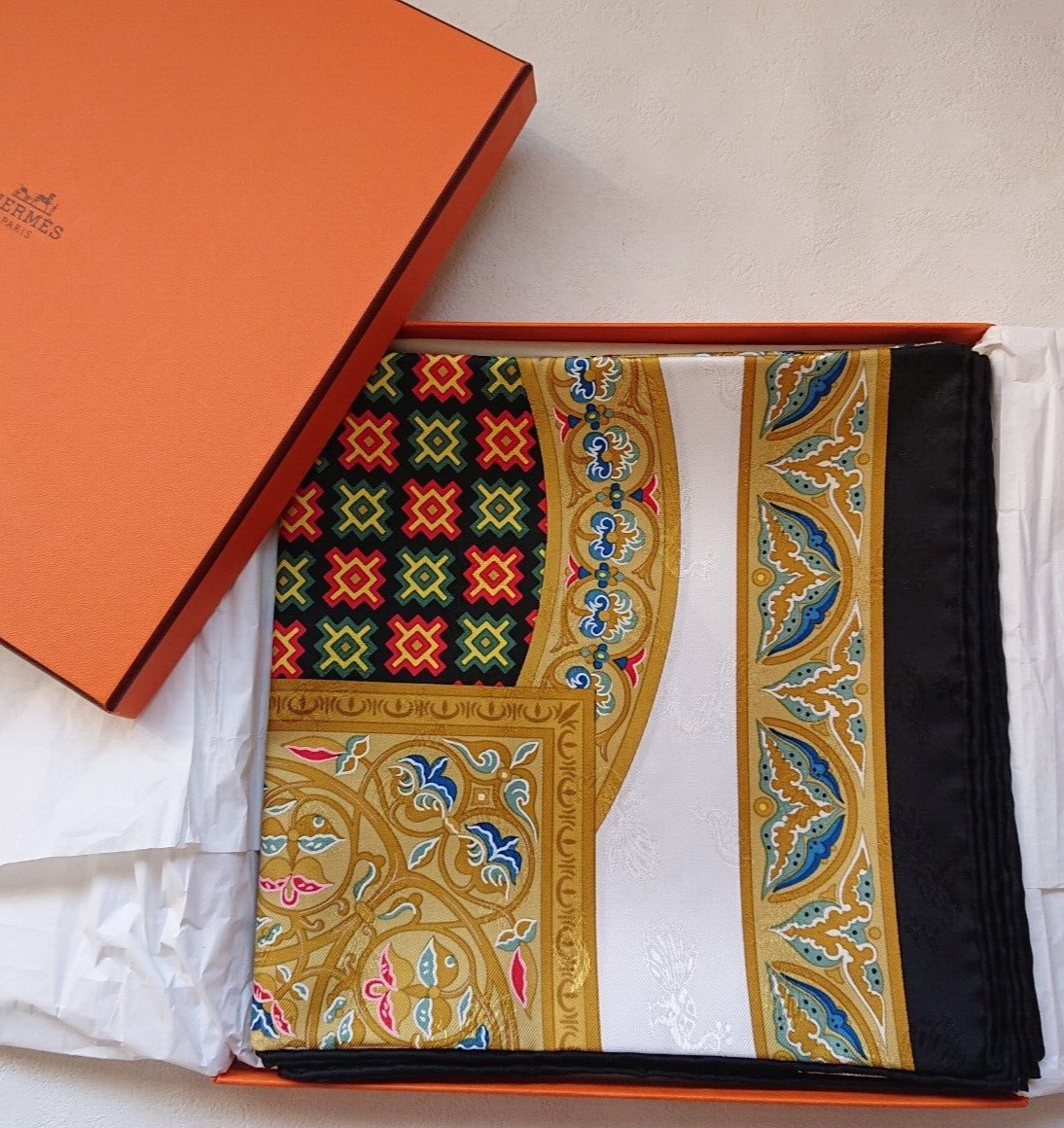 HERMES Scarf Carre 90 Silk100 
