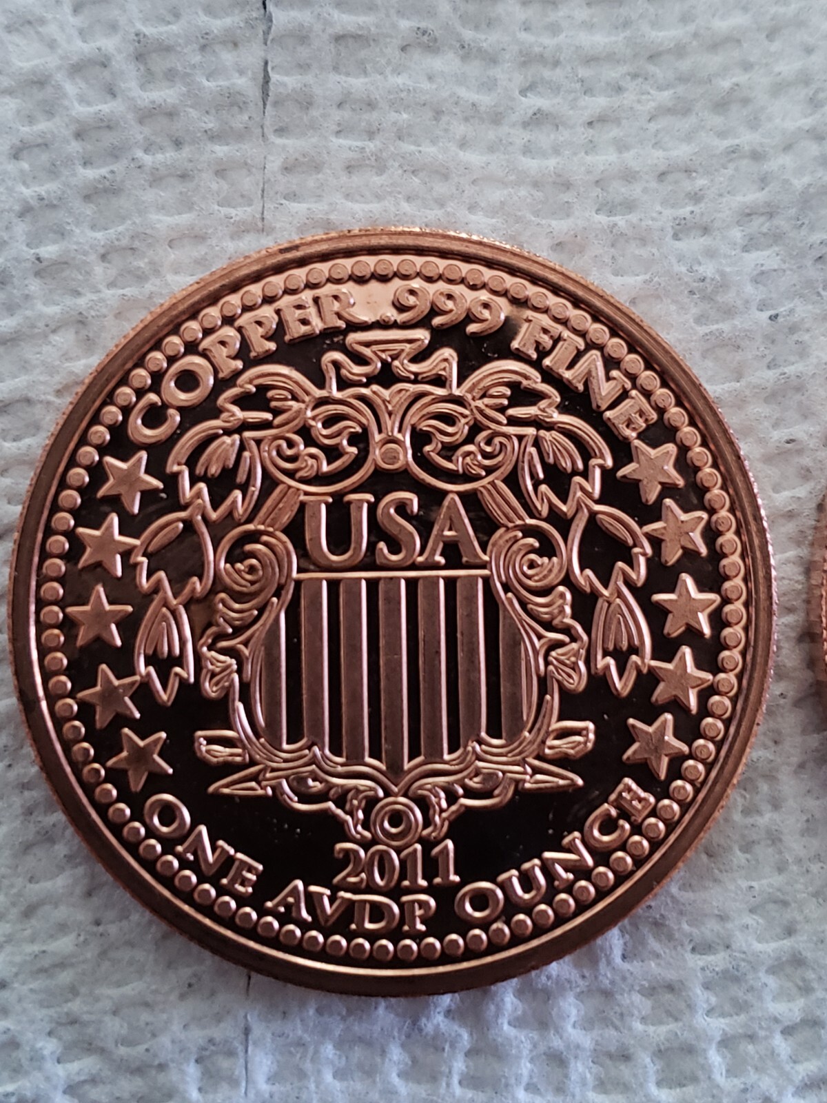 2011 Dollar 1oz Copper Round 1 tube (20) pcs 1 ounce Copper