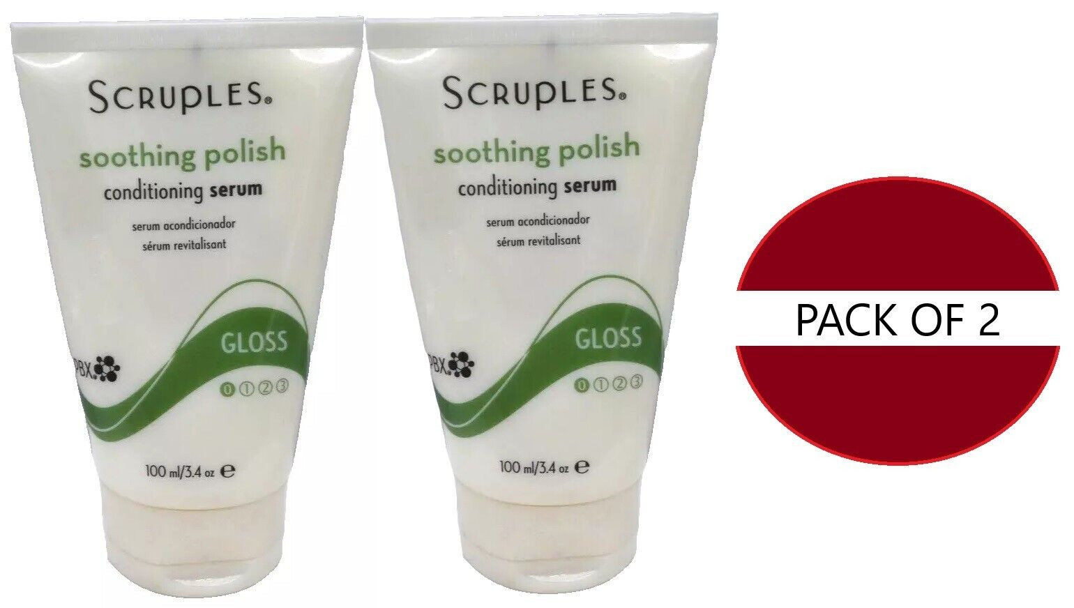 УПАКОВКА ИЗ 2 Скрупулезно-успокаивающей сыворотки для ухода за кожей лица, 3,4 унции