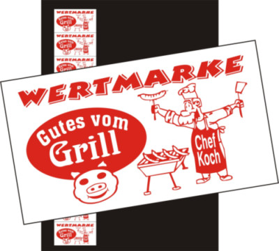 1000 Wertmarken ''Gutes vom Grill'' Getränkemarken Biermarken Bons Wertbon Bon
