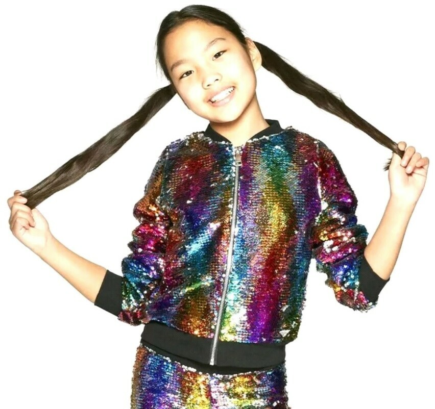 JoJo Siwa Flip Sequin Bomber Jacket 