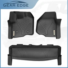 3D Floor Mats for 12-16 Ford F-250 F-350 F-450 SuperCrew Cab All Weather Liners