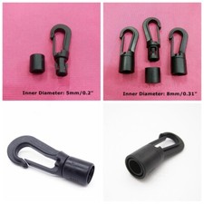 Quick Fit Connect Shock Cord End Hooks for 5mm 8mm Bungee Elastic Rope 20Pcs