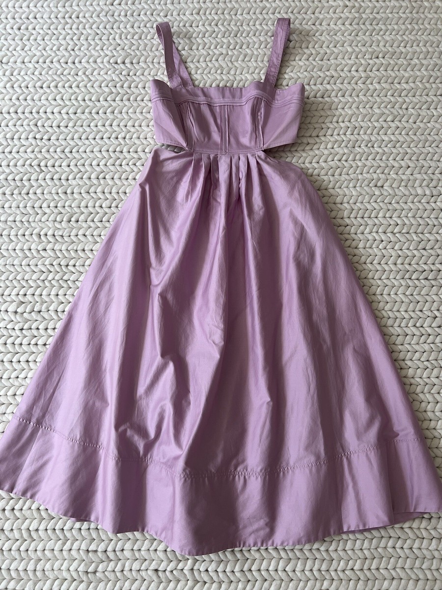 aje frequency cut out midi dress Aje