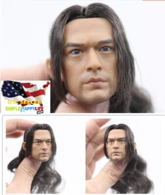 1/6 Takeshi Kaneshiro Asian Male Head Rooted hair For Phicen 12'' Figure  USA 