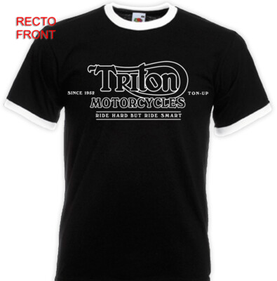 T-Shirt CUSTOM MOTORCYCLE - Café Racer Vintage Biker Triton Triumph - Foto 3