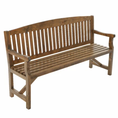 Gardeon Wooden Garden Bench Chair Natural Outdoor Furniture Decor