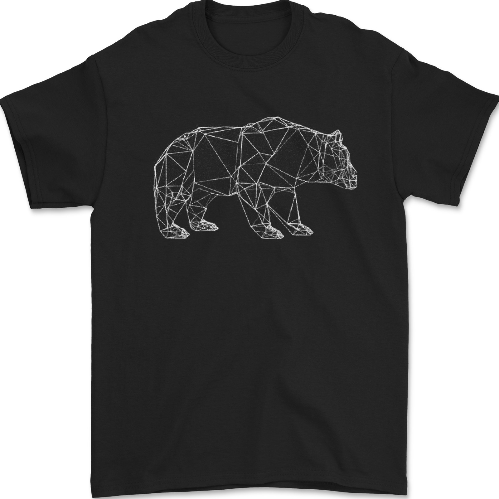 Polygon Grizzly Oso Hombre Gildan Algodón Camiseta