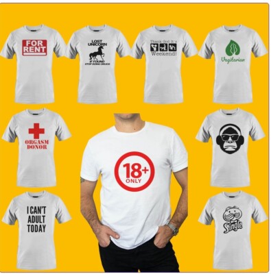 Novelty Funny Mens White T-Shirts t shirts Joke t-shirt Birthday Gift tee shirt