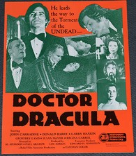DOCTOR DRACULA 1980 ORIGINAL MOVIE PRESSBOOK! JOHN CARRADINE VAMPIRE HORROR!