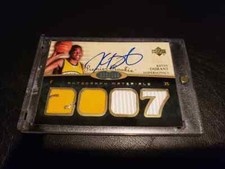 KEVIN DURANT 2007/08 UD PREMIER RC QUAD JERSEY AUTOGRAPH /199 AUTO UPPER DECK