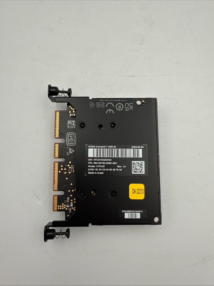 NVIDIA ConnectX-7 Model: C7010Z HDR100 Network Adapter 100Gb/s
