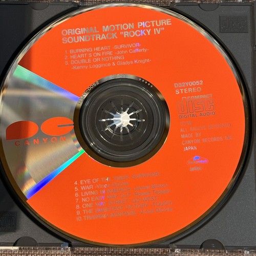 Rocky IV Soundtrack JAPAN CD D32Y0052 11A3 w/ fold-in OBI Survivor John Cafferty - Picture 7 of 13