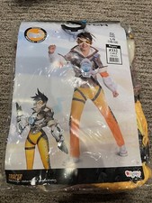 Overwatch TRACER Halloween Costume Girls Size Large NEW With Goggles
