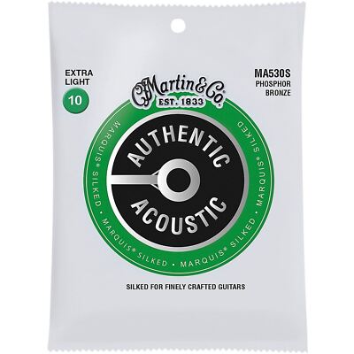 Martin MA530S Authentic Acoustic Marquis Silked Phosphor Bronze Guitar Strings