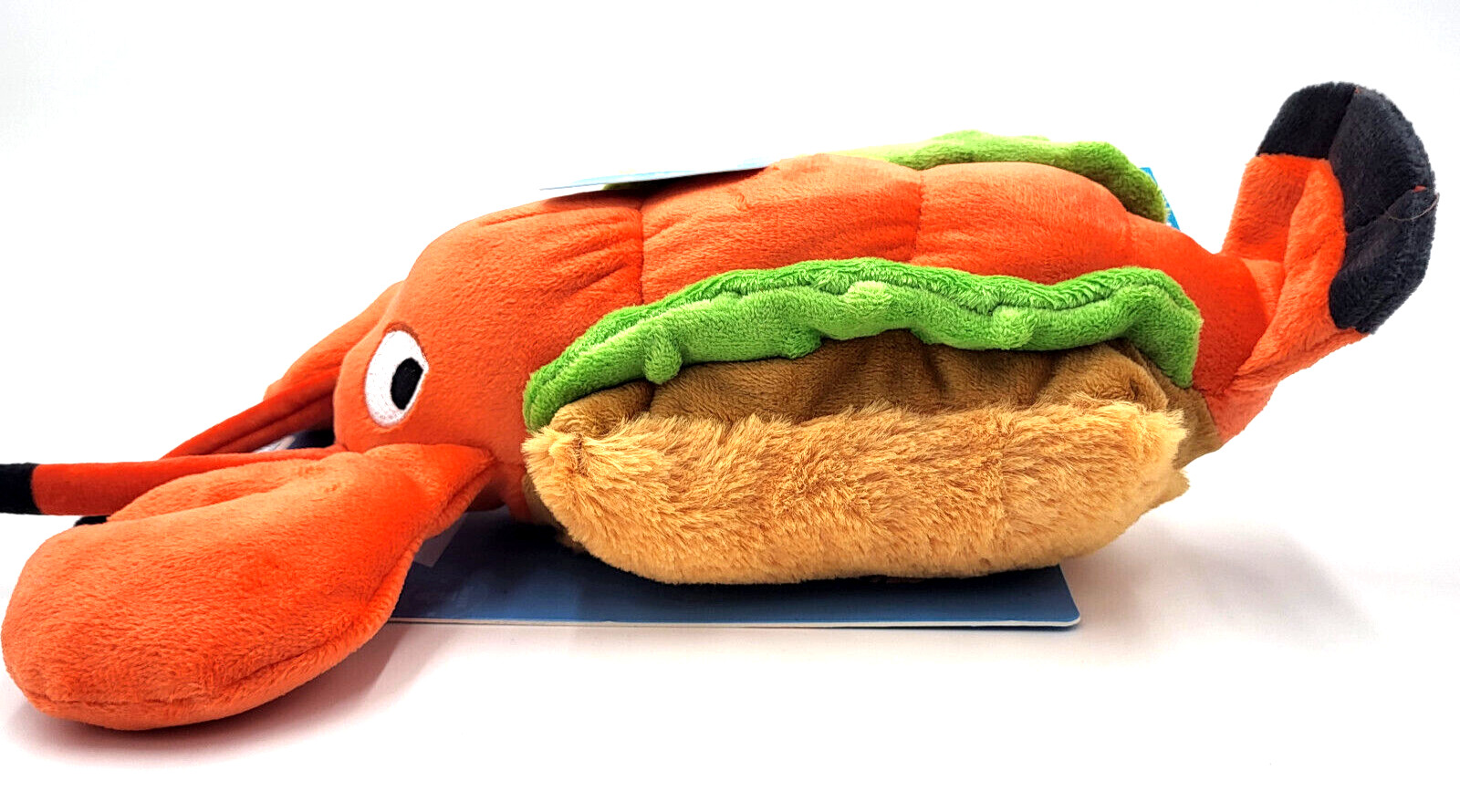 Bark Box Max's Maine Lobster Roll Plush Big Squeaker Crinkly Dog Toy 12