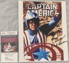 Reb Brown Signed 1979 Captain America 8x10 Color Photo w/ JSA COA
