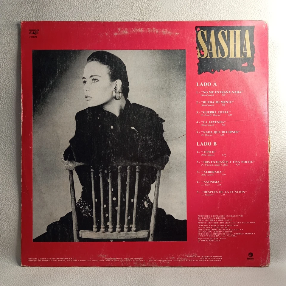 SASHA SOKOL SASHA Mexico Argentina Pressing RARE Rueda Mi Mente Vinyl LP Record Foto 2 de 4