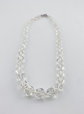 Vintage faceted cut crystal necklace.