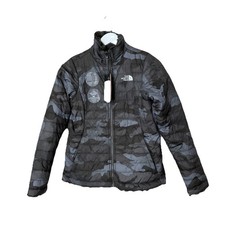The North Face Girls Camo Jacket Sz Large Reversible Furry Fleece Green NWT