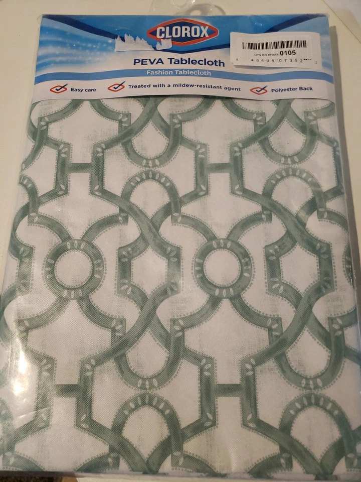 Wipable Tablecloth 70" Round New Clorox Mildew Resistant - Image 2 of 4