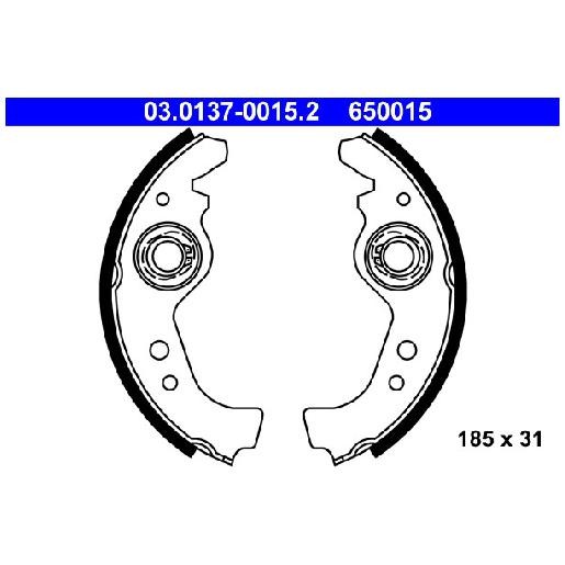 Bremsbackensatz Hinten FüR Fiat Panda 141 0.8 0.9 1.0 1.1 80 Bis 02 ATE Original-image