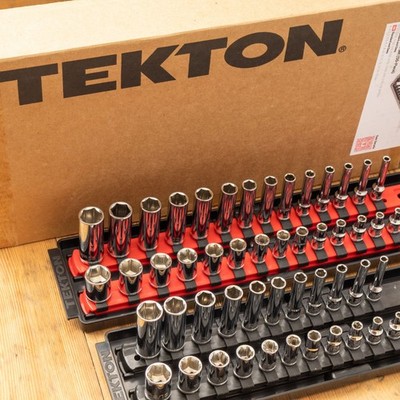 Tekton SHD90215 1/4 flacher und tiefer Steckschlüsselsatz metrisch und SAE