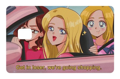 ''We're Going Shopping'' Card Skin 4 Pack Funny Humor Shopper Pop Culture Decal