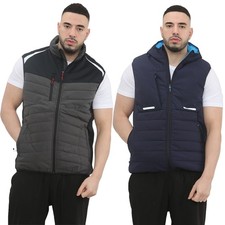 Supertouch Mens Bodywarmer Insulated Softshell Thermal Padded Reflective Gilet