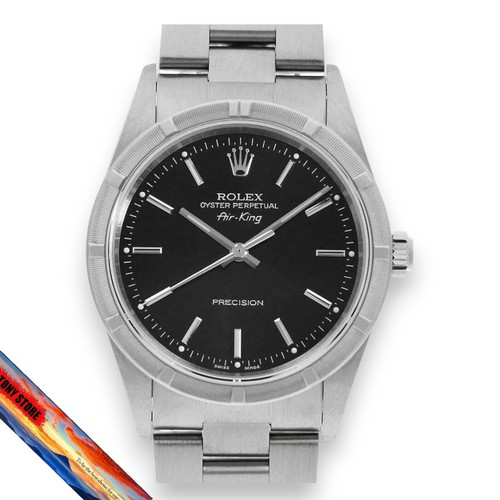 Rolex Air King 14010M Men's Watch Black Dial Model 001HROAU1098