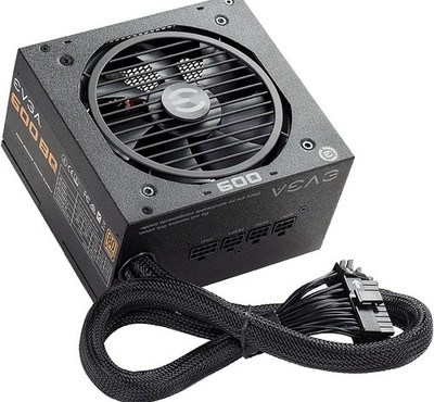 EVGA 600 BQ 600W 80 Plus Bronze Semi Modular ATX Power Supply 110-BQ-0600-K1 PSU