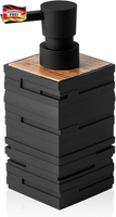 Seifenspender Aus Holz FüR KüChe Bad 500Ml Schwarz Langlebig Mit Pumpspender
