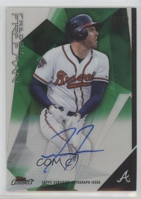 2015 Topps Finest Green Refractor 2/99 Freddie Freeman #FA-FF Auto 0x3l