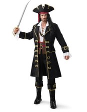 Halloween Men Pirate Captain Costume, Deluxe Sea Captain Outfit Pirate Shirt ...