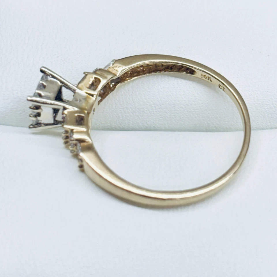 1/2ct 14k Yellow Gold Princess Cut Diamond Engagement Wedding Ring Size 10.5 - Image 4 of 4