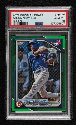 2024 Bowman Draft Green 95/99 Arjun Nimmala #BD-102 b4d