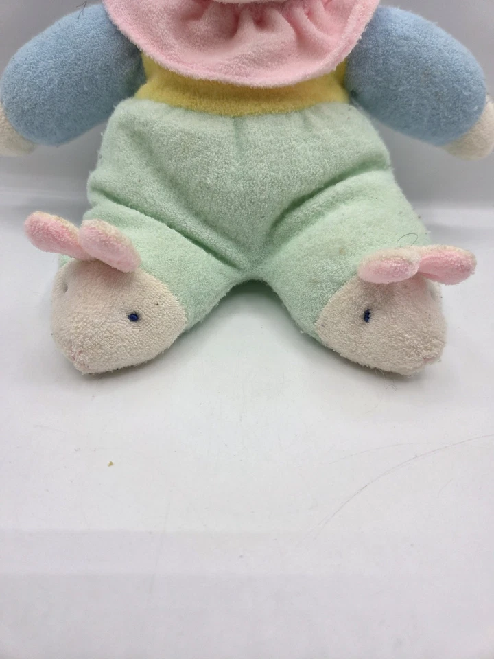 Carters Terry Cloth Bear Plush Pastel Color Block Prestige Stuffed Toy - Image 3 of 4