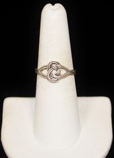 Sterling Silver Knot Design Ring SZ 6.75 FMD749