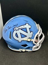UNIVERSITY OF NORTH CAROLINA BILL BELICHICK SIGNED MINI HELMET JSA COA AUTOGRAPH