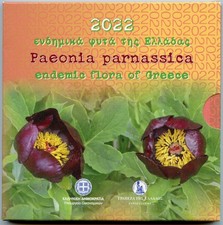 GREECE 5 EURO 2022 PAEONIA PARNASSICA SILVER COIN