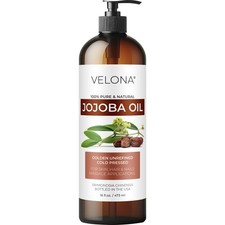 velona Jojoba Oil - 16 fl oz With Pump 100 16 Fl Oz Pack of 1 , Yellow