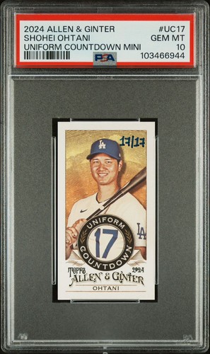2024 Topps Allen & Ginter Uniform Countdown Mini #UC-17 Shohei Ohtani Dodgers