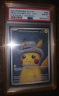 Pokemon Pikachu with Grey Felt Hat Van Gogh Full Art Promo SVP EN 085 PSA 8