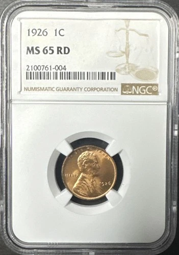 1926 - LINCOLN WHEAT BACK PENNY -- NGC MS65 RD