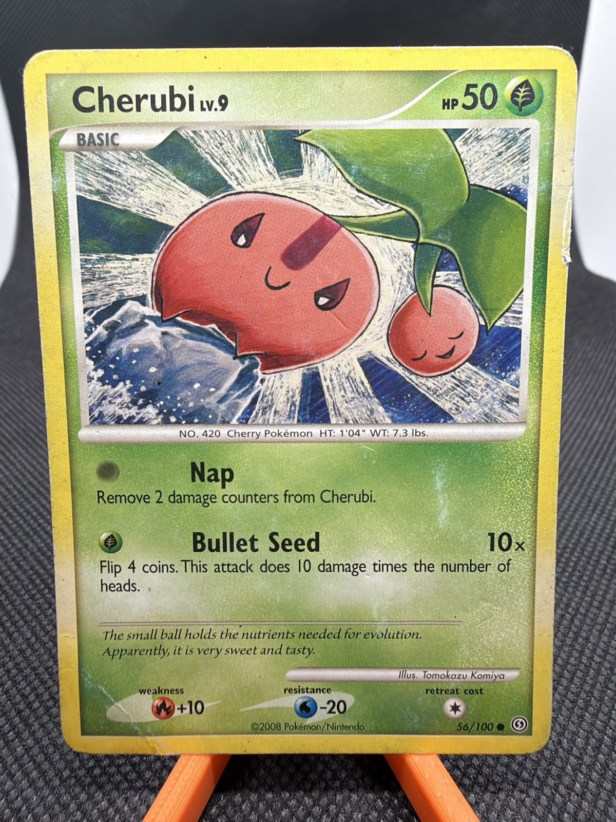 Cherubi 56/100 Stormfront Regular Common English 2008 Pokemon TCG Damaged