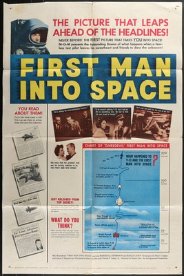 First Man Into Space (1959) Original Movie Poster Folded 27x41