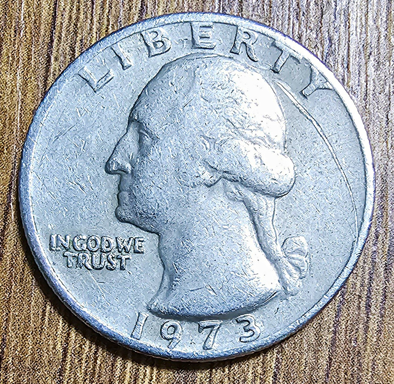 1973 Washington Quarter 25C Business Strike Philadelphia Copper KM#164