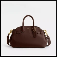 CU066 Empire Carryall Bag 26 Refined Pebble Leather Maple Brown Outlet