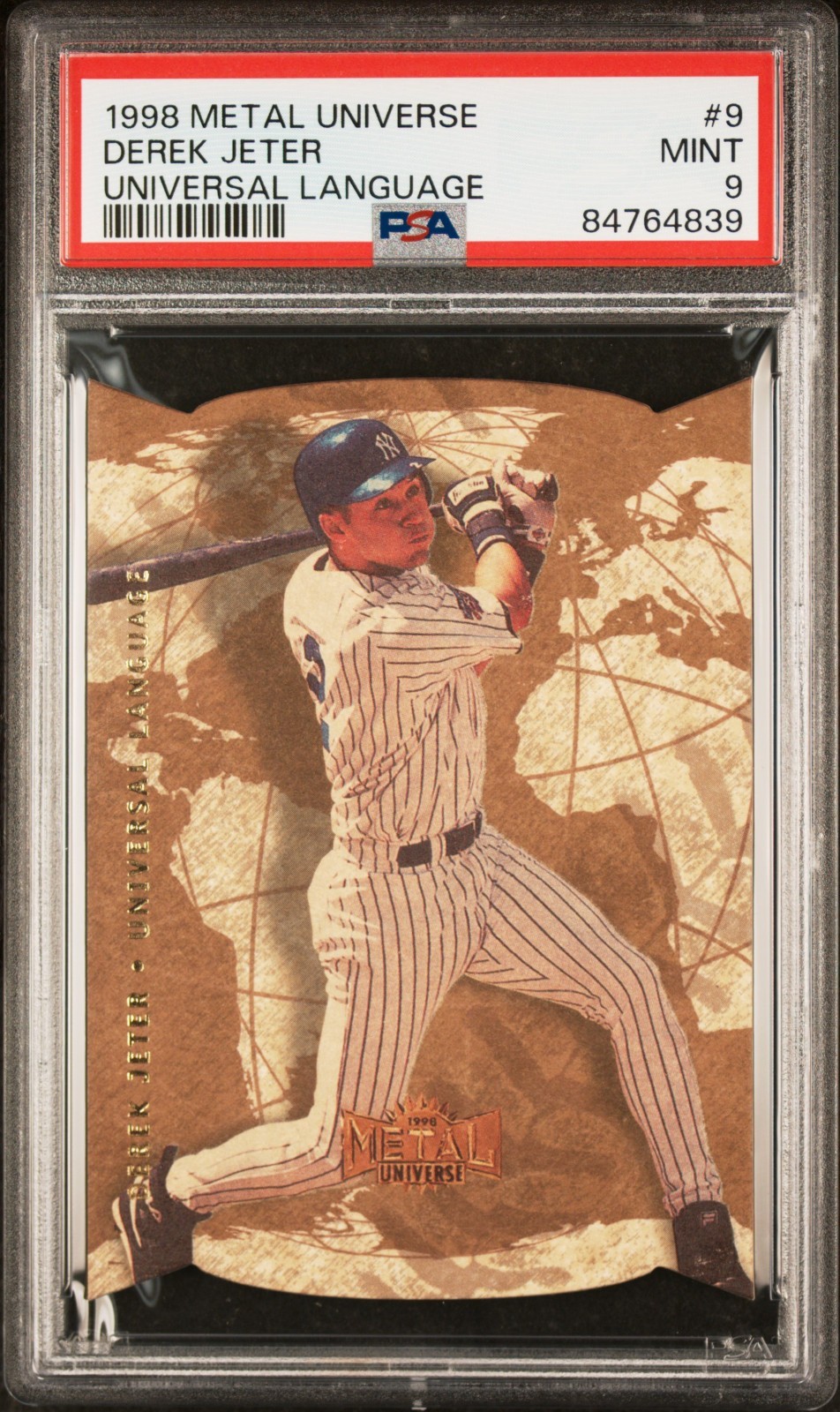 1998 Metal Universe DEREK JETER UNIVERSAL LANGUAGE DIE-CUT PSA 9 Yankees HOF🔥