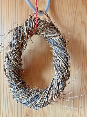 Kranz oval  in Bambusgeflecht NATUR für Haustür/Deko usw. mitte ca.26 x 20cm NEU